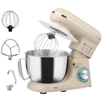 HOMCOM Electric Stand Mixer - 4.5L Food Mixer with Dough Hook - Whisk - Blue | TJ Hughes