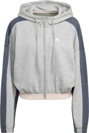 adidas (WMNS) adidas Hyperglam French Terry Hooded Jacket Asia Sizing Grey HZ9668