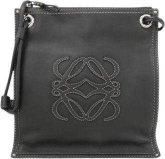 Loewe Pre-owned Leren Schoudertas - Dames - Vintage Schoudertas - Zwart - ONE Size - Leer - Vintage