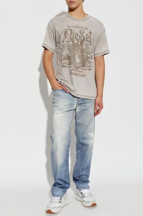Diesel T-shirt T-NORM-AA8, Mens, Beige
