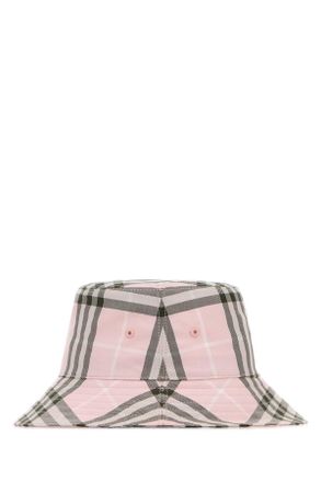 Burberry A:MH Canvas Check Bucket Hat - Pink