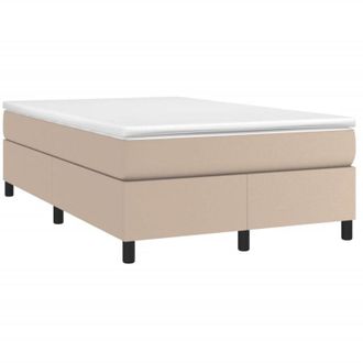 vidaXL Estructura Cama Sin Colch&oacute;n Cuero Sint&eacute;tico Capuchino 120x200cm Vidaxl