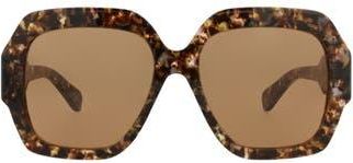 Chlo&eacute; 56mm Square Sunglasses in Havana Havana Brown at Nordstrom Rack