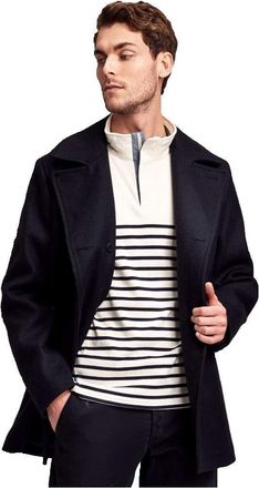 Armor Lux Armor Lux Mens Caban Homme Kermor Pea Coat, Navire, 56