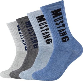 Mustang Socken MUSTANG casual, Herren, Gr. 35-38, denim mix, Baumwollmischung, normal, Socken Socken, weicher Komfortbund, atmungsaktiv