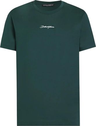 Dolce & Gabbana T-shirt con ricamo - Verde