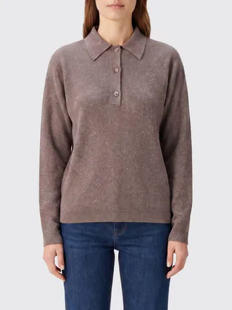 Calvin Klein Polo in maglia di seta a maniche lunghe