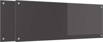 vidaXL Salpicadero De Cocina 2 Pcs Gris Oscuro 110 X 40 Cm Vidaxl