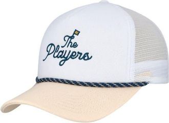 Barstool Sports Mens Barstool Golf White/Tan THE PLAYERS Nailhead Canvas Rope Adjustable Hat at Nordstrom