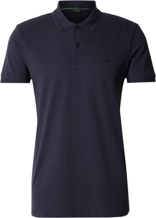 HUGO BOSS Navy Blue Cotton Polo