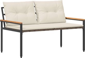 vidaXL Banco De Exterior 2 -seater 116 X 67,5 X 72 Cm Rat&aacute;n Sint&eacute;tico Vidaxl