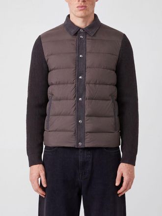 Moorer Shirt-Style Quilted Nylon Padded Jacket with Snap Buttons