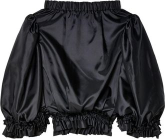 Comme Des Garçons off-shoulder satin blouse - women - Polyester - M - Black