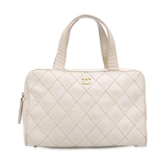 Chanel Pre-owned Quilted Design Handbag - Dames - Pre-owned - Wit - Maat: ONE Size