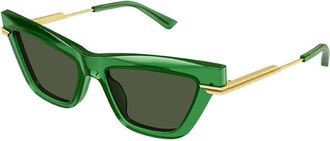 Bottega Veneta BV1241S001 Cat-Eye Sunglasses - Green