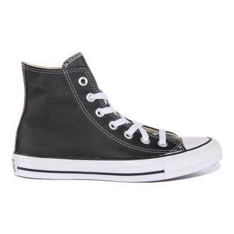 Converse Sneakers, female, Black, 12 UK, Black Leather Hi Top Sneaker