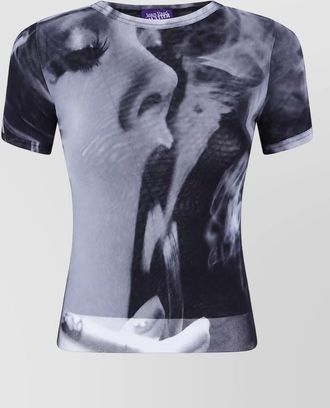 Jean Paul Gaultier printed mesh t-shirt