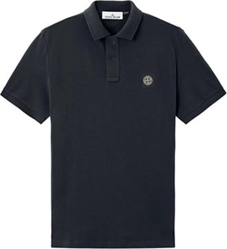 Stone Island Polo Short Sleeve Slim Fit - Heren - Polos - Blauw - XL - Katoen - Tops