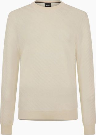 HUGO BOSS Mens Knitted Top - White - Size: 40