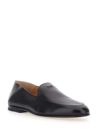 Tod's Womens Loafers Black Leather Sheep