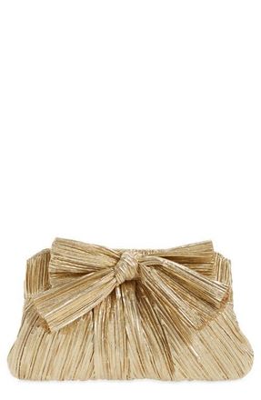 Loeffler Randall Rayne Pliss&eacute; Clutch in Gold at Nordstrom
