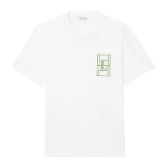 Lacoste Embroidered Heavy Jersey T-shirt - male - Lacoste - T-Shirts - White - S - Tops