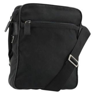 Prada Pre-owned Cross Body Bags, female, Black, Size: ONE SIZE Pre-owned Nylon Shoulder Bag