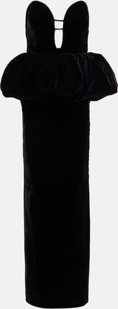 New Arrivals Lia peplum silk gown