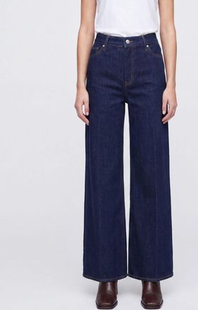 Frame Denim Jeans Le Slim Palazzo a vita alta con gamba larga in denim
