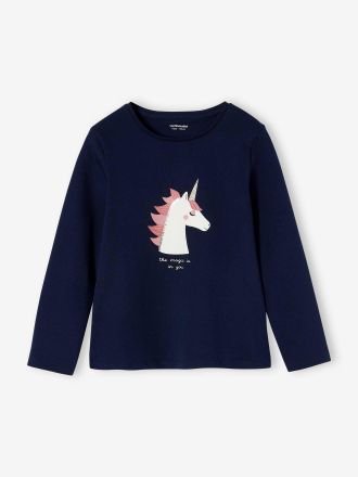 Vertbaudet M&auml;dchen Shirt mit Hase marine