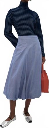 Proenza Schouler Elysia Ladder Stripe Knit Sweater In Blue/black