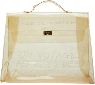 Herm&egrave;s Clear Vinyl Handbag Tote Bag (Pre-Owned)