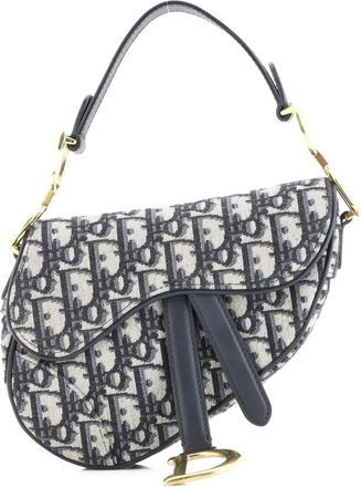 Dior Saddle Handbag Oblique Canvas Mini shoulder bag - Blauw