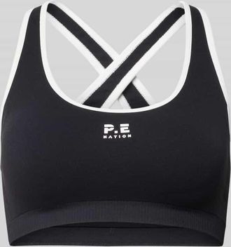 P.E Nation Sport-BH mit Logo-Print Modell ADAPTION SEAMLESS in Black, Gr&ouml;&szlig;e XS