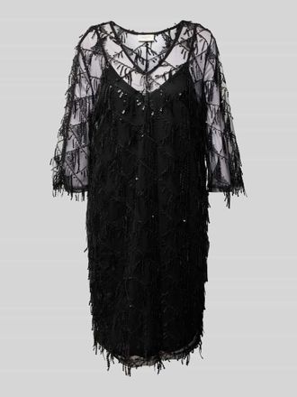 Freequent Knielanges Kleid mit Paillettenbesatz Modell GLINS in Black, Gr&ouml;&szlig;e S