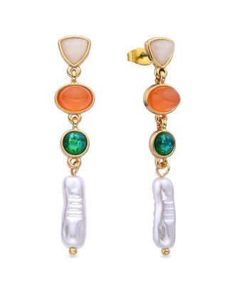 Eyecandy LA Eye Candy La Pearl Louise Drop Earrings