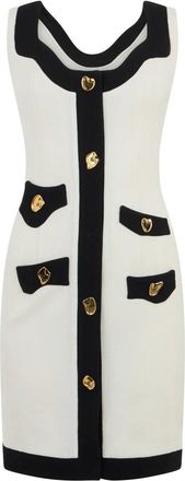 Moschino Kleedjes, Dames, Wit, 2Xl, Wol, Elegant Jurk