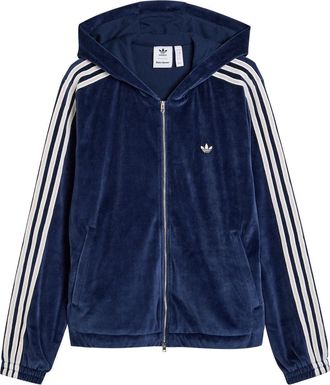 Wales Bonner Adidas X Wales Bonner X Wales Bonner Hooded Velour Jacket - Navy - S (UK8-10 / S)