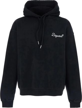 Dsquared2 D2 Signature Relax Fit Hoodie - Heren - Hoodies - Zwart - M - Hoodies & sweatvesten