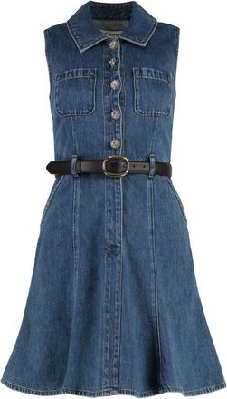 Self Portrait Dames, Jurken, Blauw, Maat: 2XS Denim