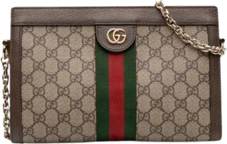 Gucci Pre-owned Cross Body Bags, female, Brown, Size: ONE SIZE Pre-owned Ophidia Crossbody Bag