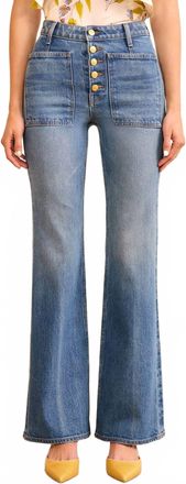 Ulla Johnson Stretch Lou Flare Jean In Danube