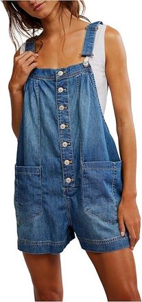 Free People Youve Got The Love One-piece Womens Shorts Roulette : XS (Womens 0-2) 3, Cotton/Denim