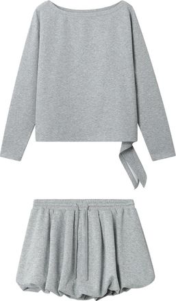 B+ab Set con scollo a barca - Grigio