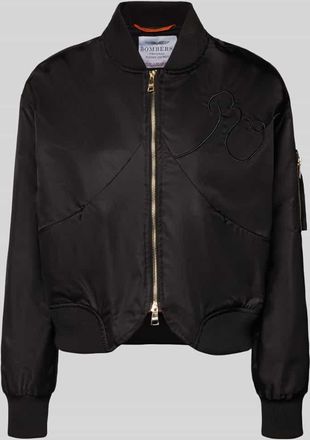 Original Bombers Bomberjacke mit Zweiwege-Rei&szlig;verschluss in Black, Gr&ouml;&szlig;e XXL