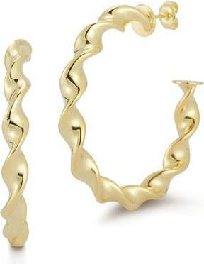 Glaze Jewelry 14K Gold Plated Sterling Silver Twisted Hoop Earrings at Nordstrom Rack