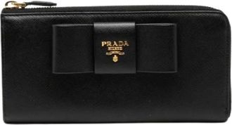Prada Pre-owned Wallets, female, Black, Size: ONE SIZE Pre-owned 1M1183 Long wallet