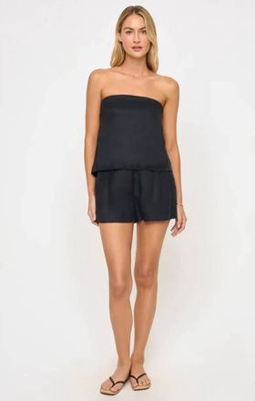 L*Space Lia Linen Shorts In Black