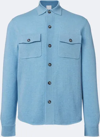 Allude Knitted wool and cashmere shirt