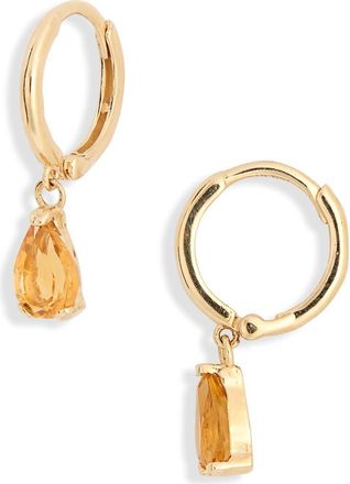 Bony Levy BLC 14K Gold Semiprecious Stone Drop Earrings in 14Ky Citrine at Nordstrom Rack